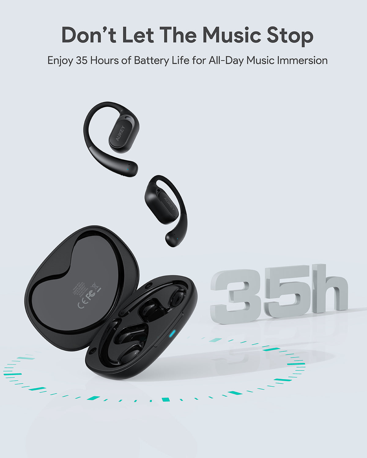 AUKEY EP-S1 Open Ear True Wireless Earbuds Bluetooth TWS Sports Earbuds