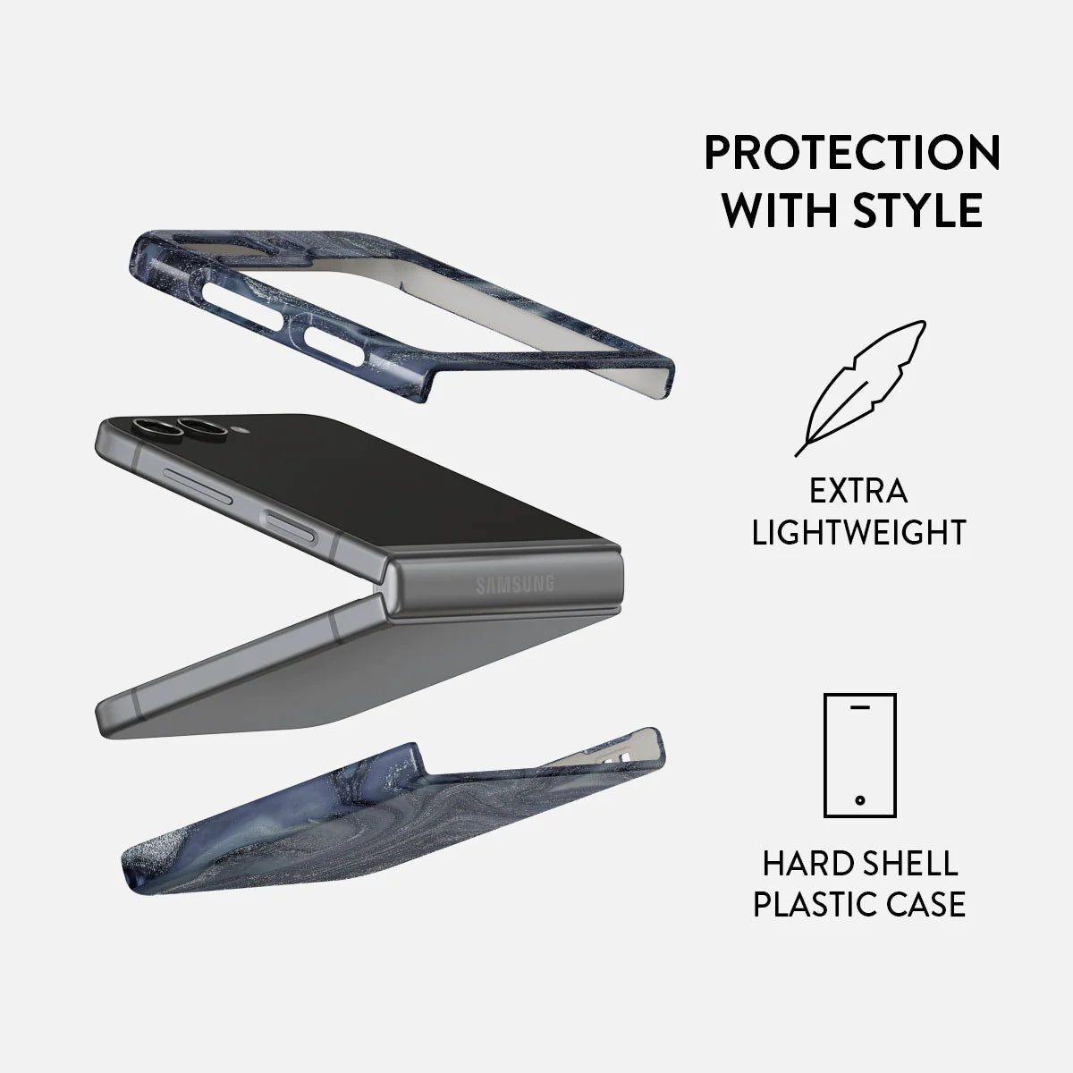 BURGA Samsung Galaxy Z Flip 5 Navy Trench Snap Case