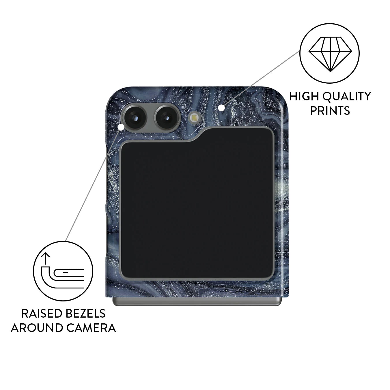 BURGA Samsung Galaxy Z Flip 5 Navy Trench Snap Case