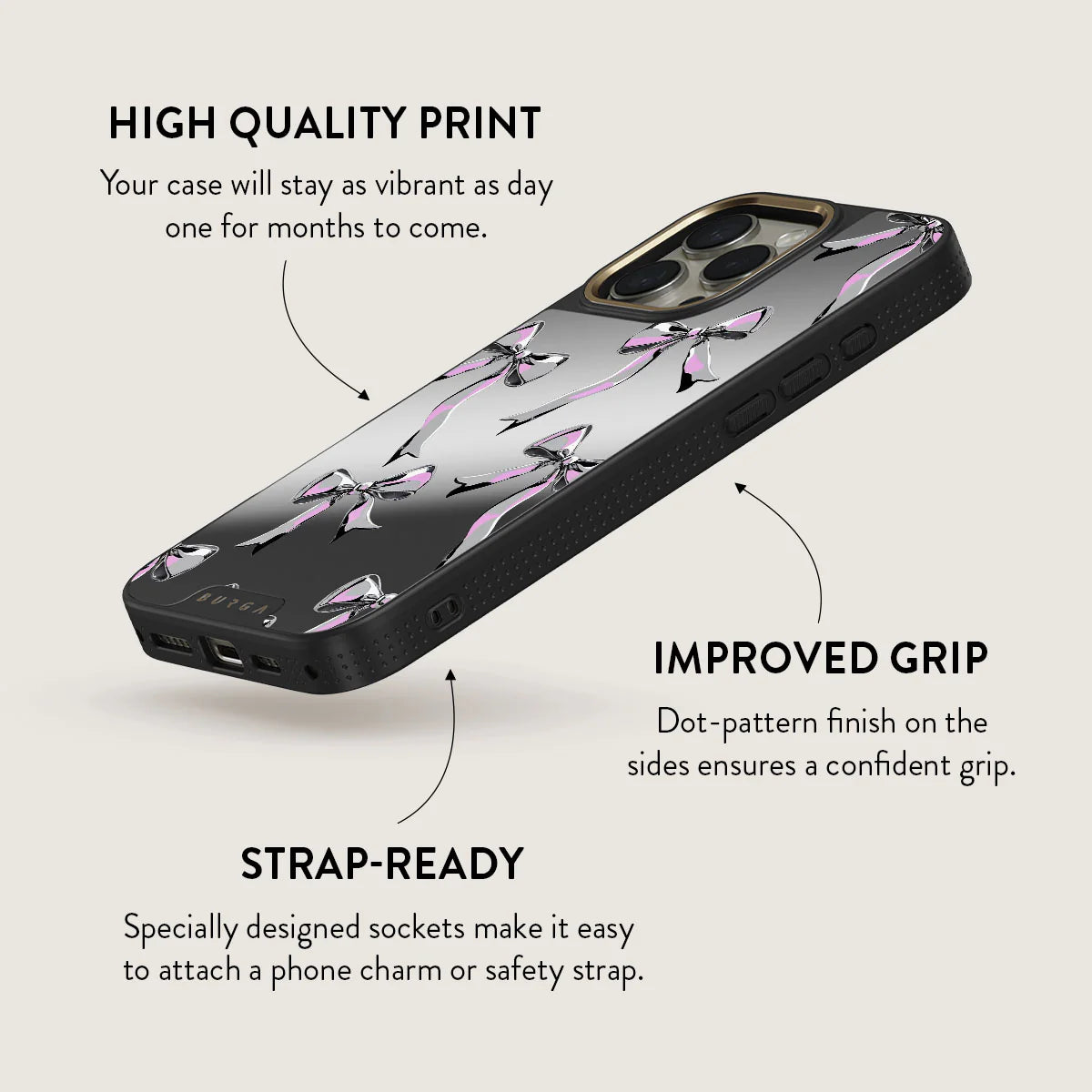 BURGA iPhone 16 Pro Max / 16 Pro Dreamer Elite Mirror Gold Tough MagSafe Case