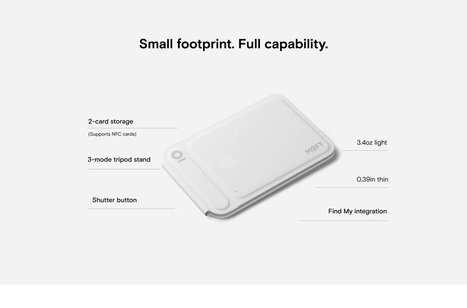 MOFT Trackable Tripod Wallet with Apple Find My (MagSafe Compatible)