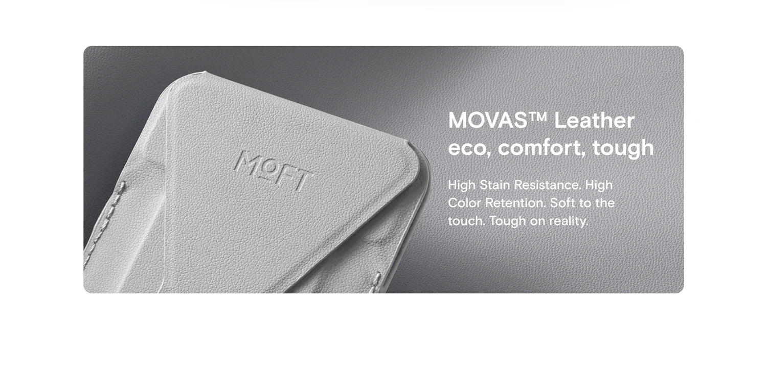 MOFT Trackable Snap-on Phone Stand & Wallet with Apple Find My (MagSafe Compatible)