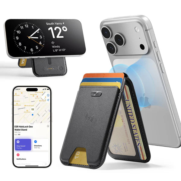 ESR Magnetic Geo Wallet with stand | works with Apple Find My