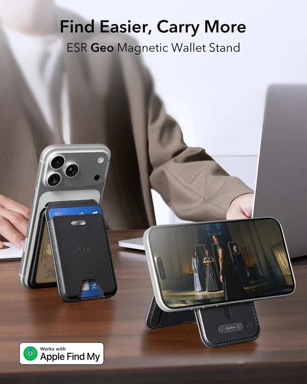 ESR Magnetic Geo Wallet with stand | works with Apple Find My