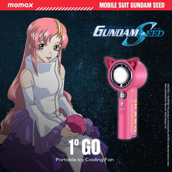 [Mobile Suit Gundam - Limited Edition] Momax IF18 1°Go Portable Icy Cooling Fan - Gundam Haro Pink