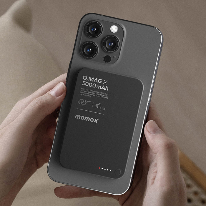 [CCC Certified] Momax [IP116A] Q.MAG X 15W Magnetic Wireless Powerbank 5,000mAh