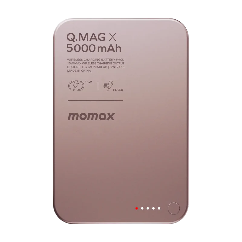 [CCC Certified] Momax [IP116A] Q.MAG X 15W Magnetic Wireless Powerbank 5,000mAh