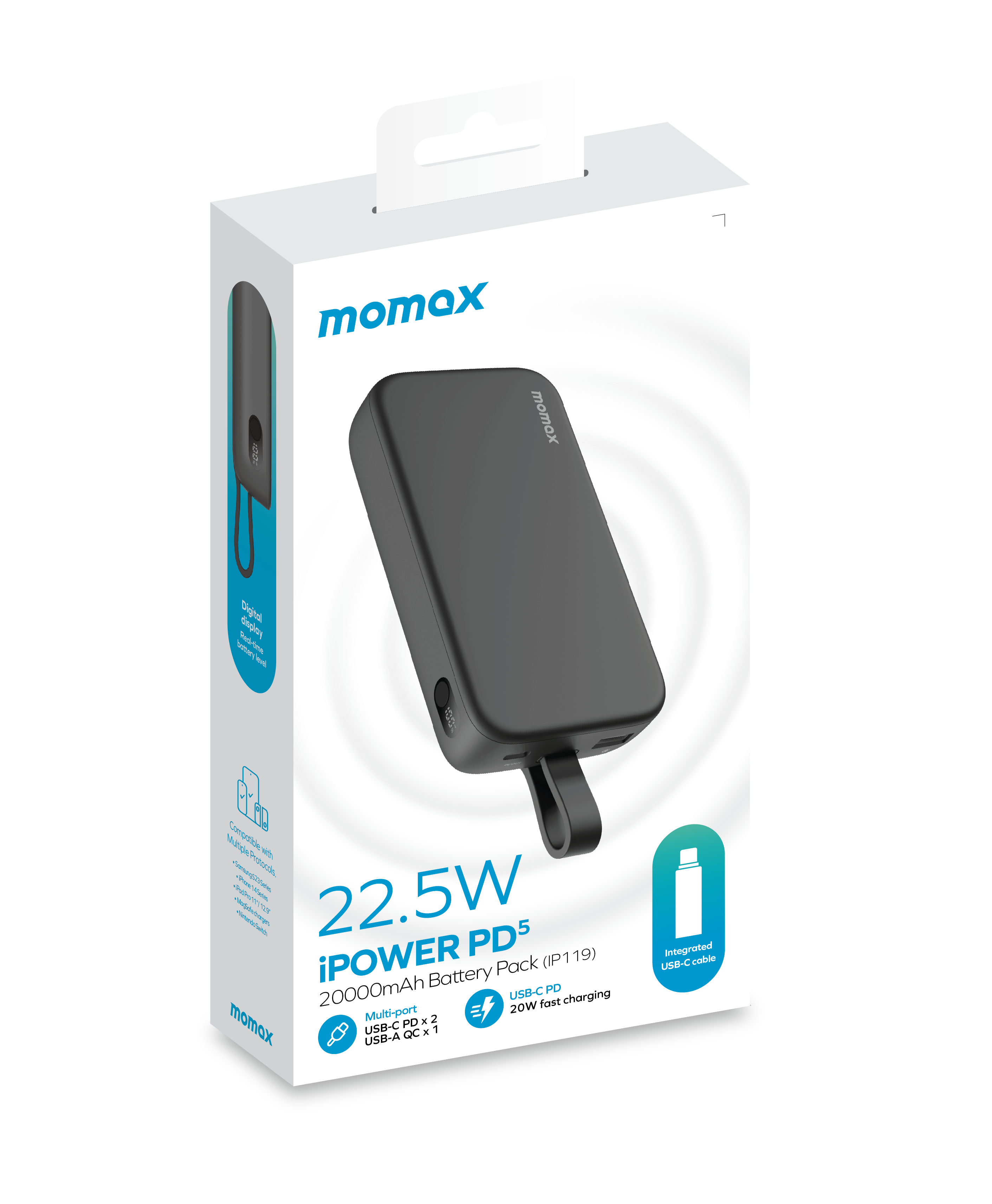 Momax [IP119] iPower 20W PD5 Powerbank 20,000mAh