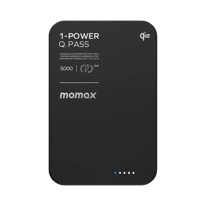 [CCC Certified] Momax IP129 1-Power Q.Pass 5000mAh Qi2 Magnetic Wireless Battery Pack