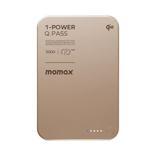 Load image into Gallery viewer, Momax IP129 1-Power Q.Pass 5000mAh Qi2 Magnetic Wireless Battery Pack

