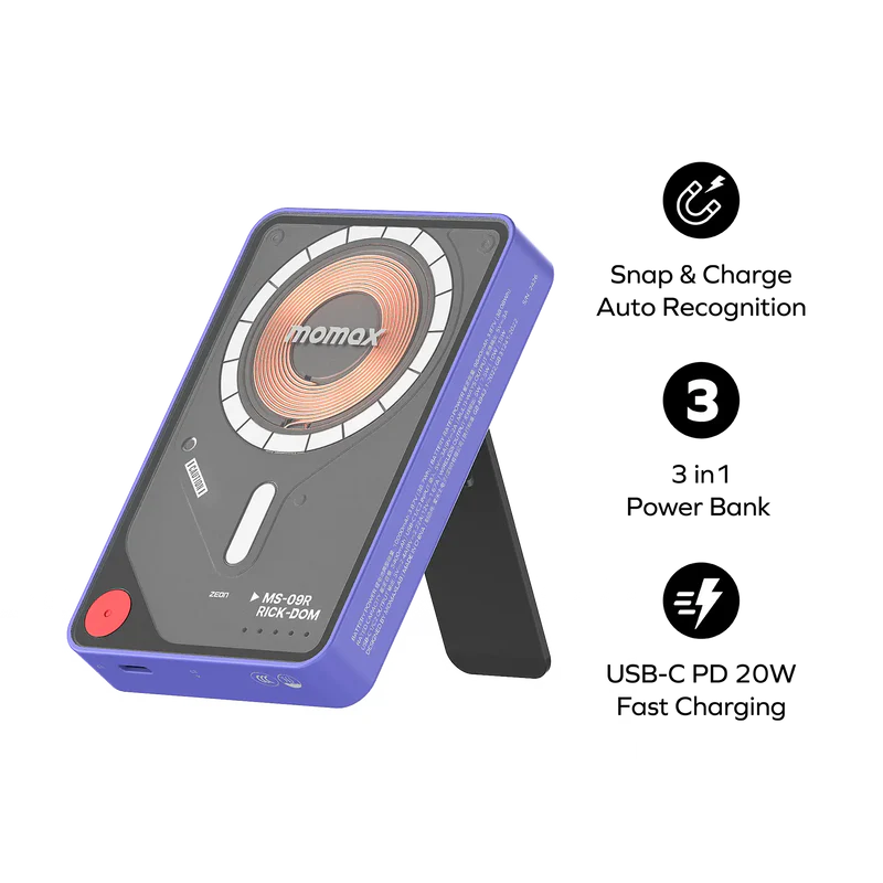 [Mobile Suit Gundam - Limited Edition] Momax IP132 1-Power X Pro+ 20W 10000mAh Magnetic Wireless with Built-In USB-C MS-09R Rick Dom