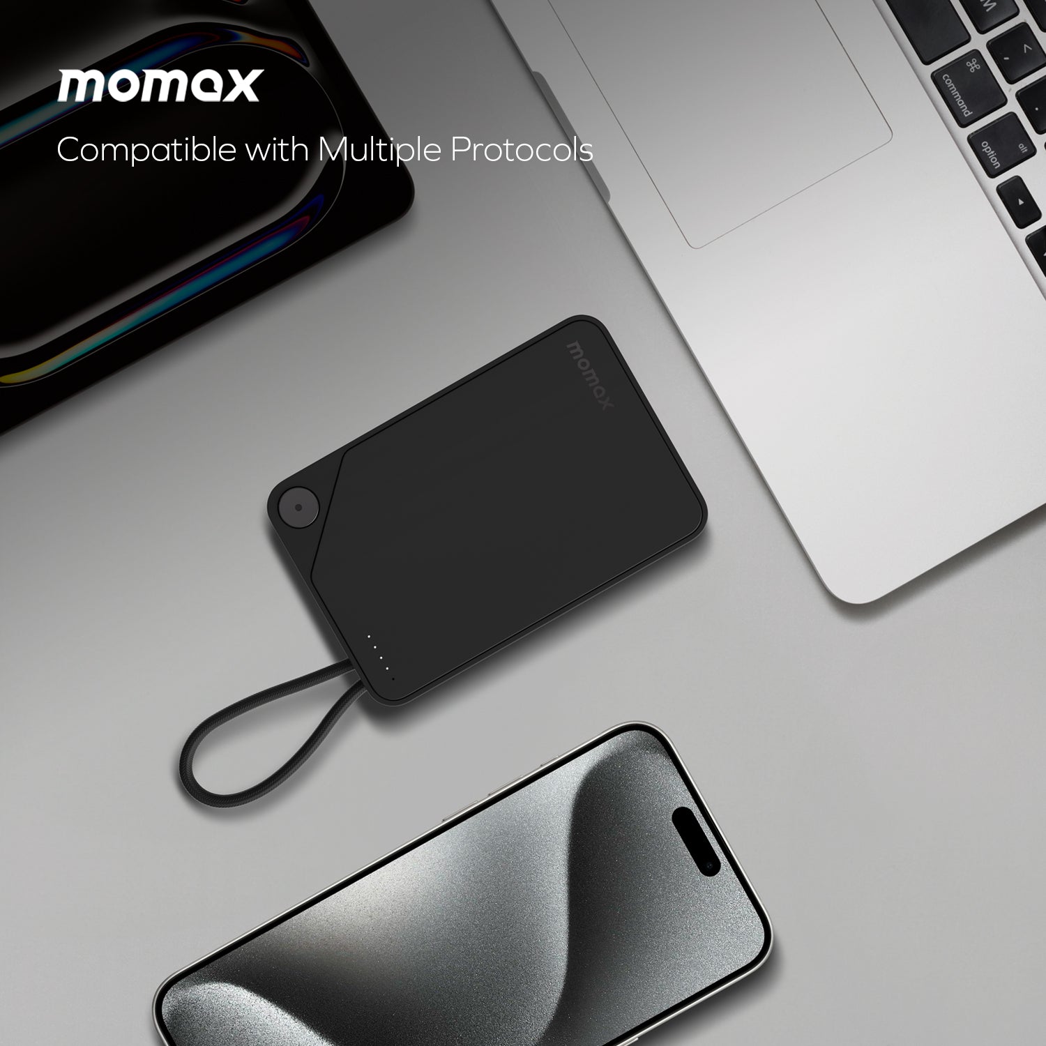[CCC Certified] Momax IP152 1-Power X Powerbank 10000mAh with Built-in USB-C Cable