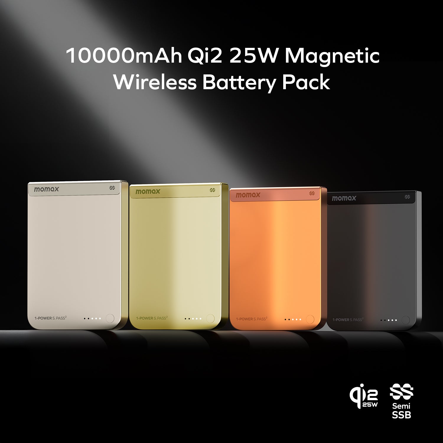 [CCC Certified] Momax [IP163Q22] 1-Power S.Pass² Qi2.2 Magnetic Wireless PowerBank 10,000mAh