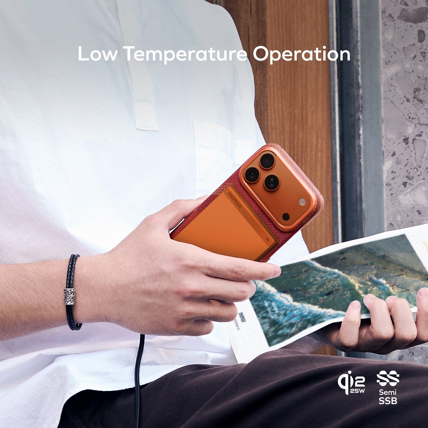 [CCC Certified] Momax [IP163Q22] 1-Power S.Pass² Qi2.2 Magnetic Wireless PowerBank 10,000mAh