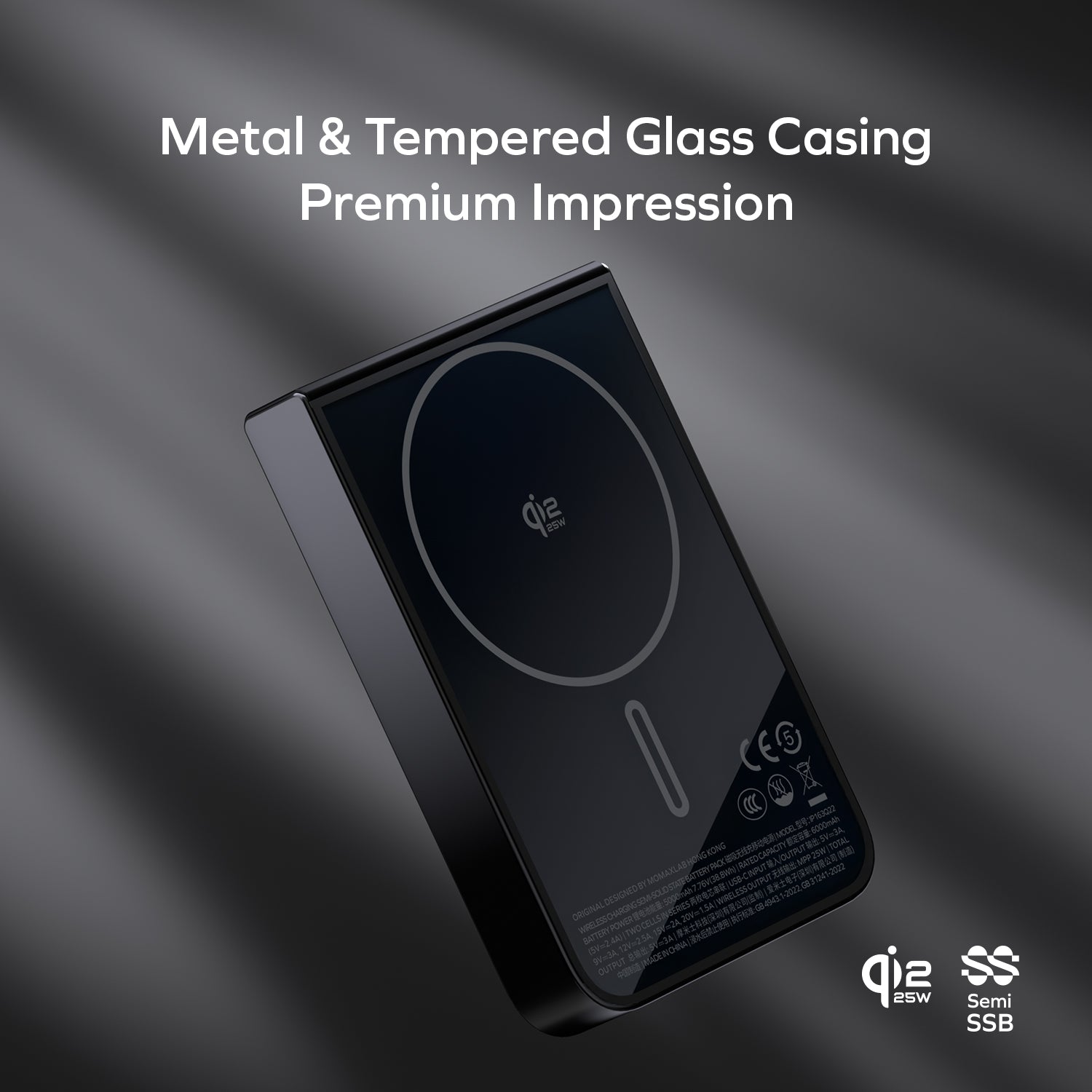 [CCC Certified] Momax [IP163Q22] 1-Power S.Pass² Qi2.2 Magnetic Wireless PowerBank 10,000mAh