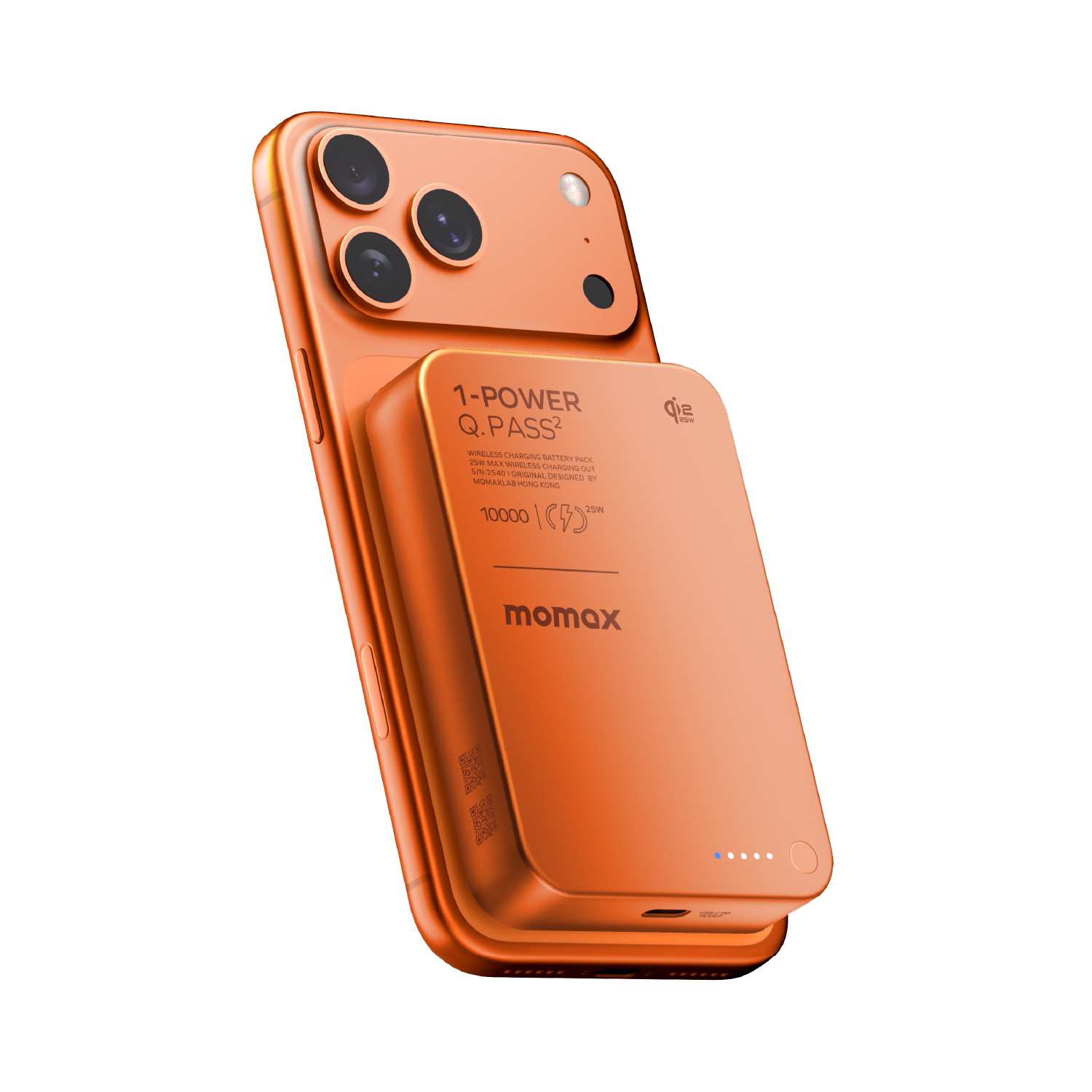 [CCC Certified] Momax [IP168Q22] Q.PASS X1 Qi2.2 Magnetic Wireless Powerbank 10,000mAh