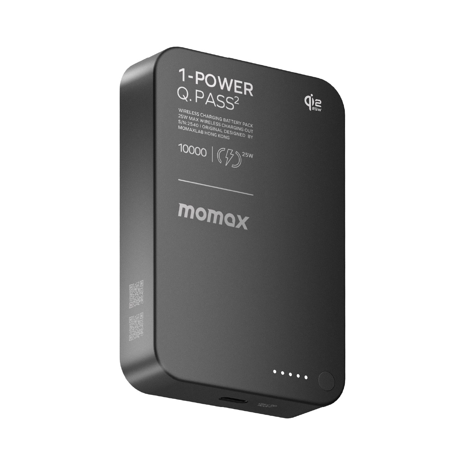[CCC Certified] Momax [IP168Q22] Q.PASS X1 Qi2.2 Magnetic Wireless Powerbank 10,000mAh