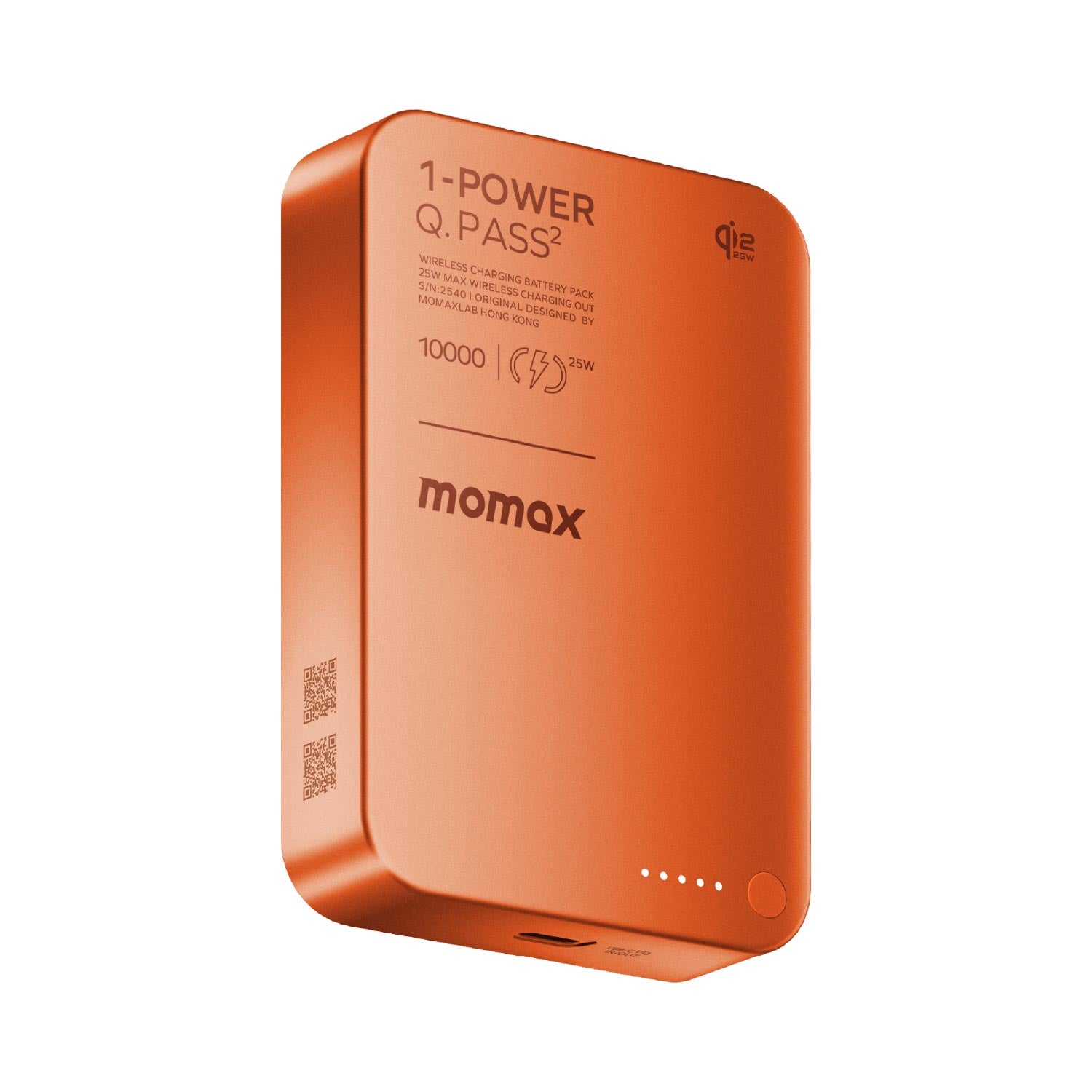[CCC Certified] Momax [IP168Q22] Q.PASS X1 Qi2.2 Magnetic Wireless Powerbank 10,000mAh