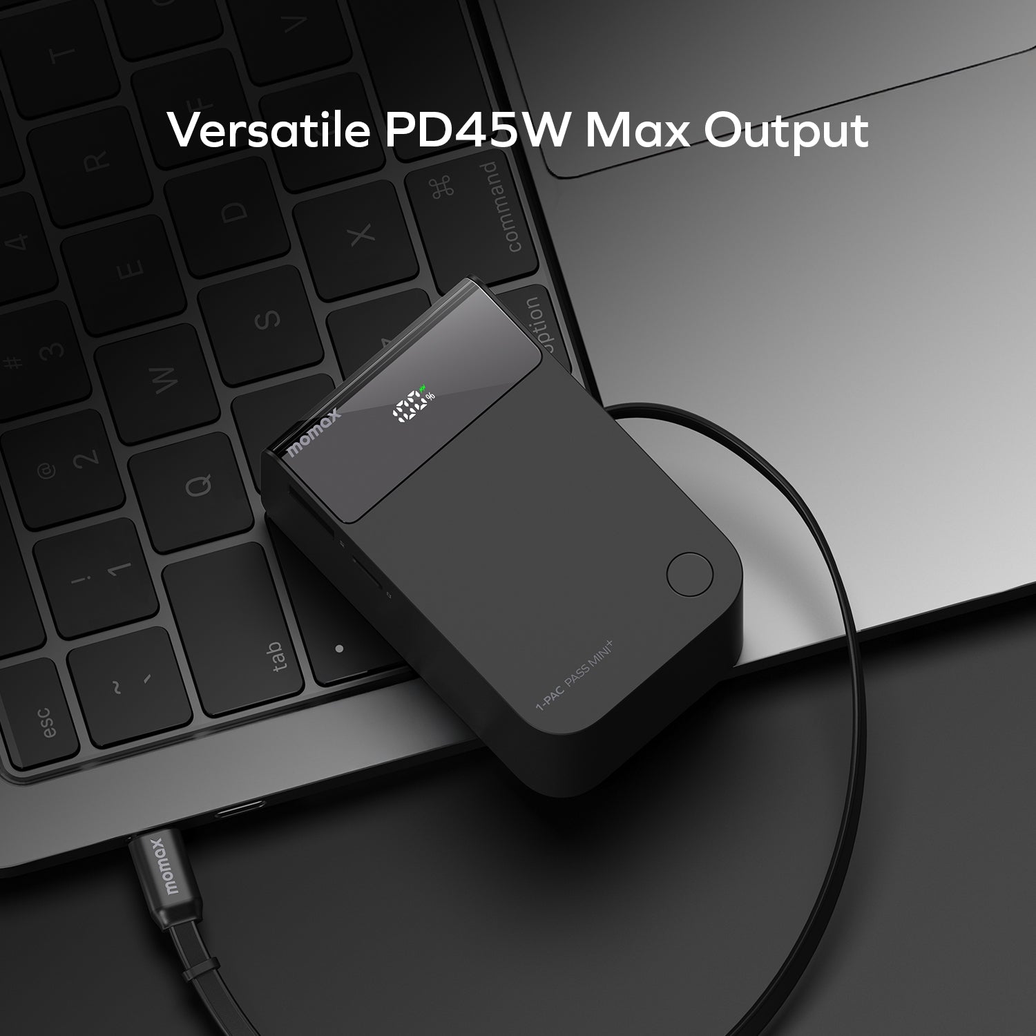 [CCC Certified] Momax [IP171] 1-PAC Pass Mini+ 10000mAh 2in1 Power Bank With Built-in Retractable Cable