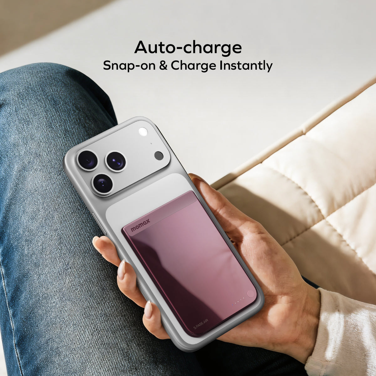 [CCC Certified] Momax IP180 5000mAh Magnetic Wireless Powerbank | 6mm Ultra Slim
