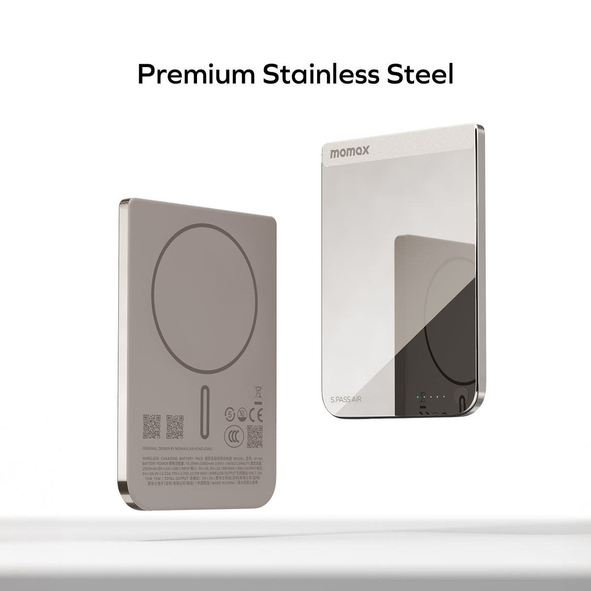 [CCC Certified] Momax IP180 5000mAh Magnetic Wireless Powerbank | 6mm Ultra Slim