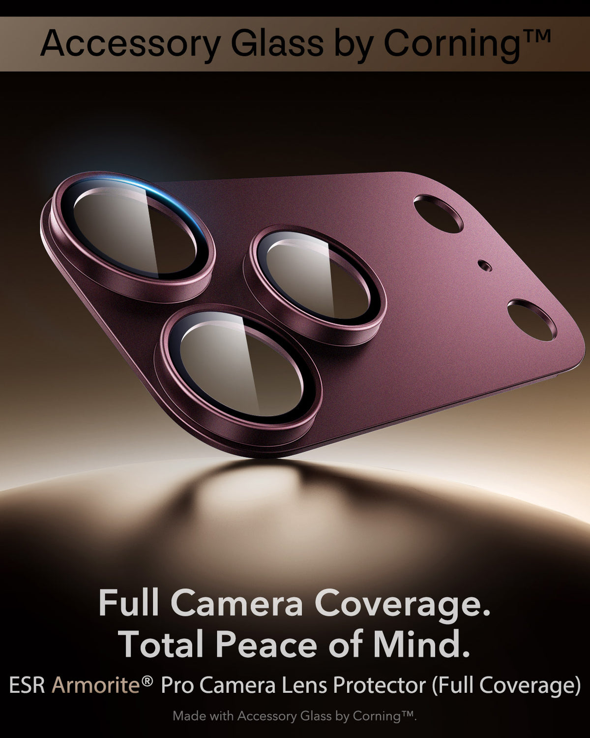 ESR Armorite® Pro Camera Lens Protector (Full Coverage), For iPhone 18 Pro / Pro Max