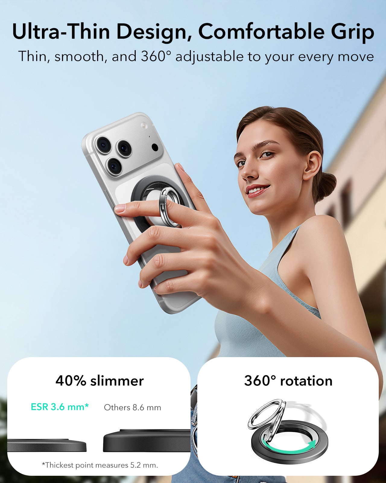 ESR HaloLock Ring Stand 360