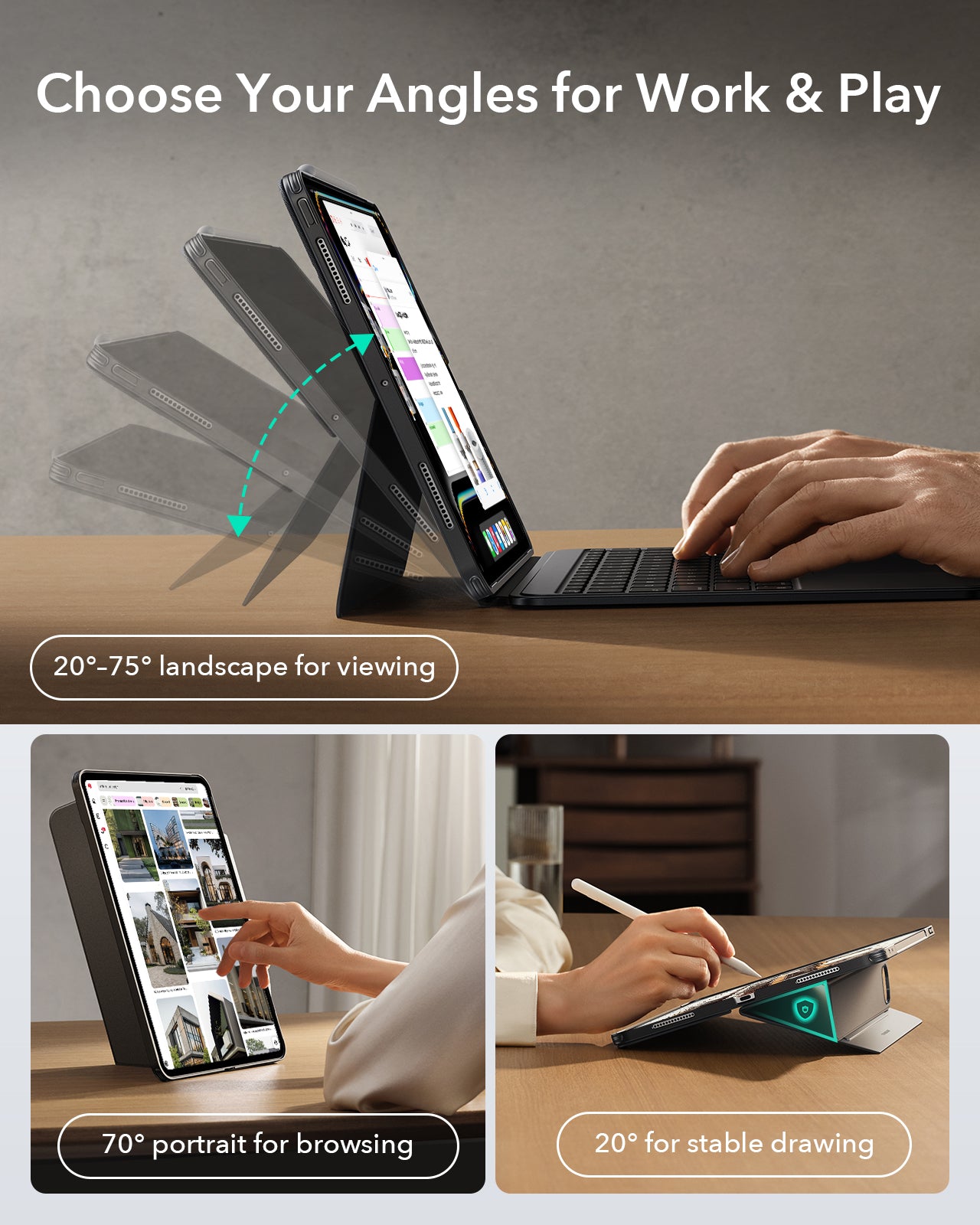 ESR iPad Pro 13" (2025/2024) Shift Keyboard Case