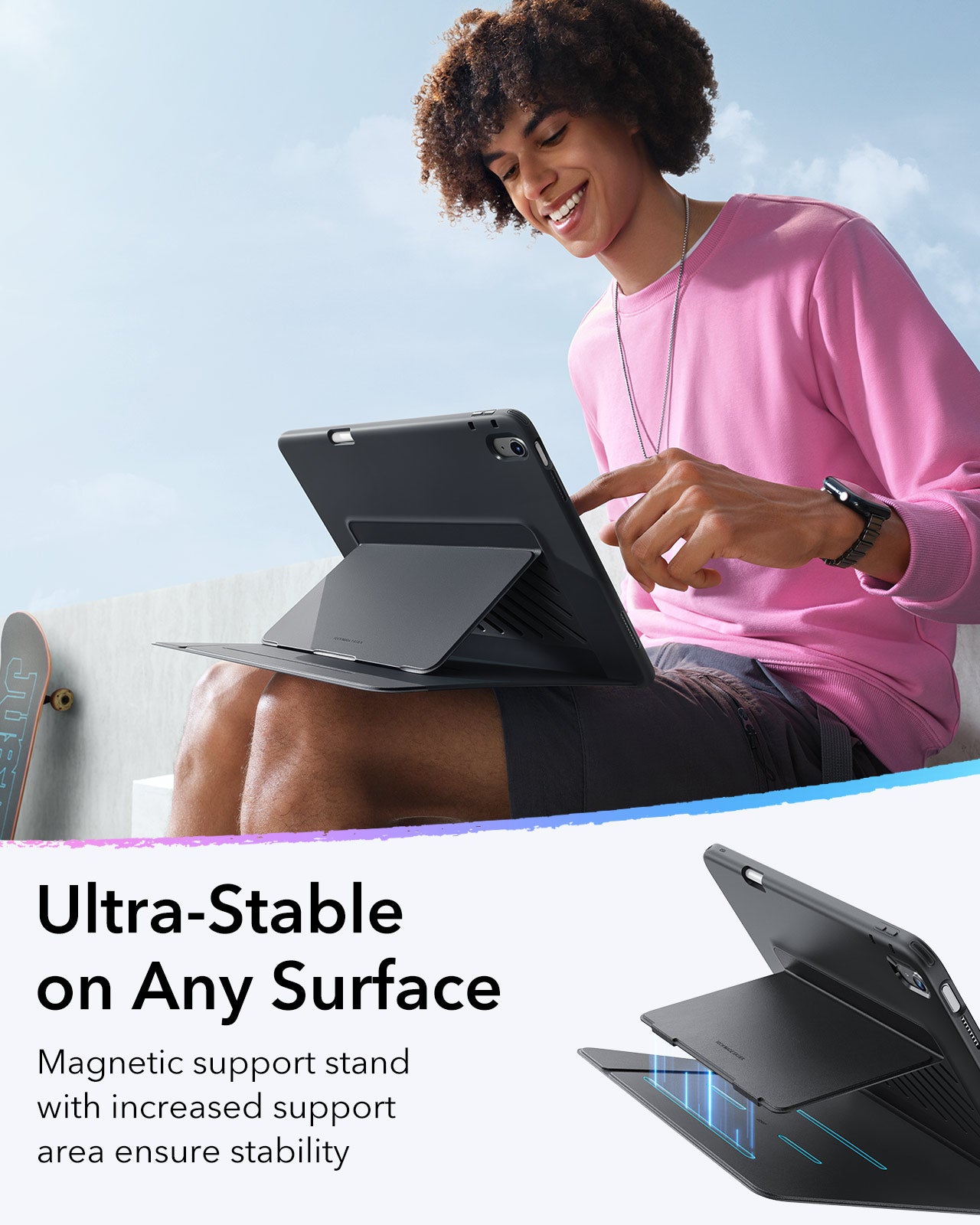 ESR iPad Air 11" (2024/2025) & iPad Air 5/4 Flip Hybrid Case with Pencil Holder