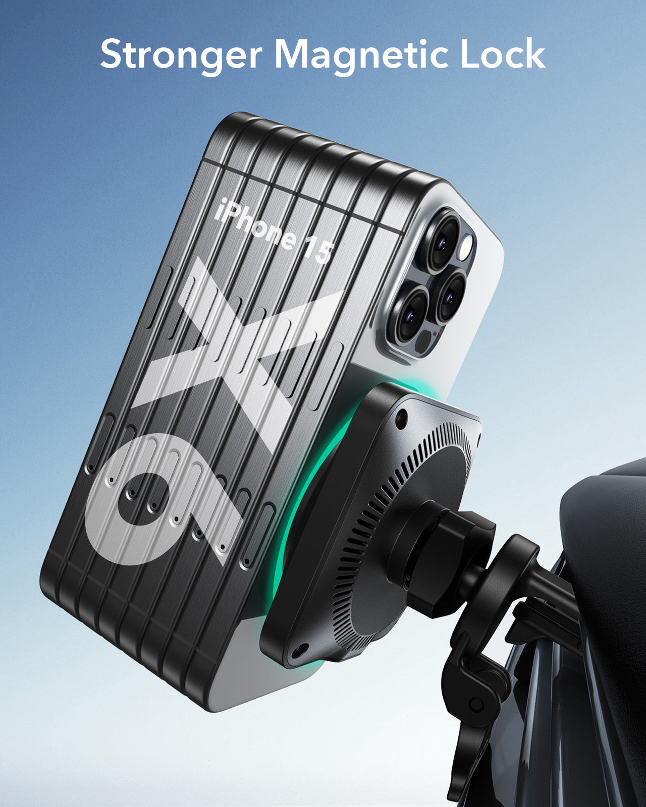 ESR HaloLock Qi2 Wireless Car Charger with CryoBoost - Frosted Onyx