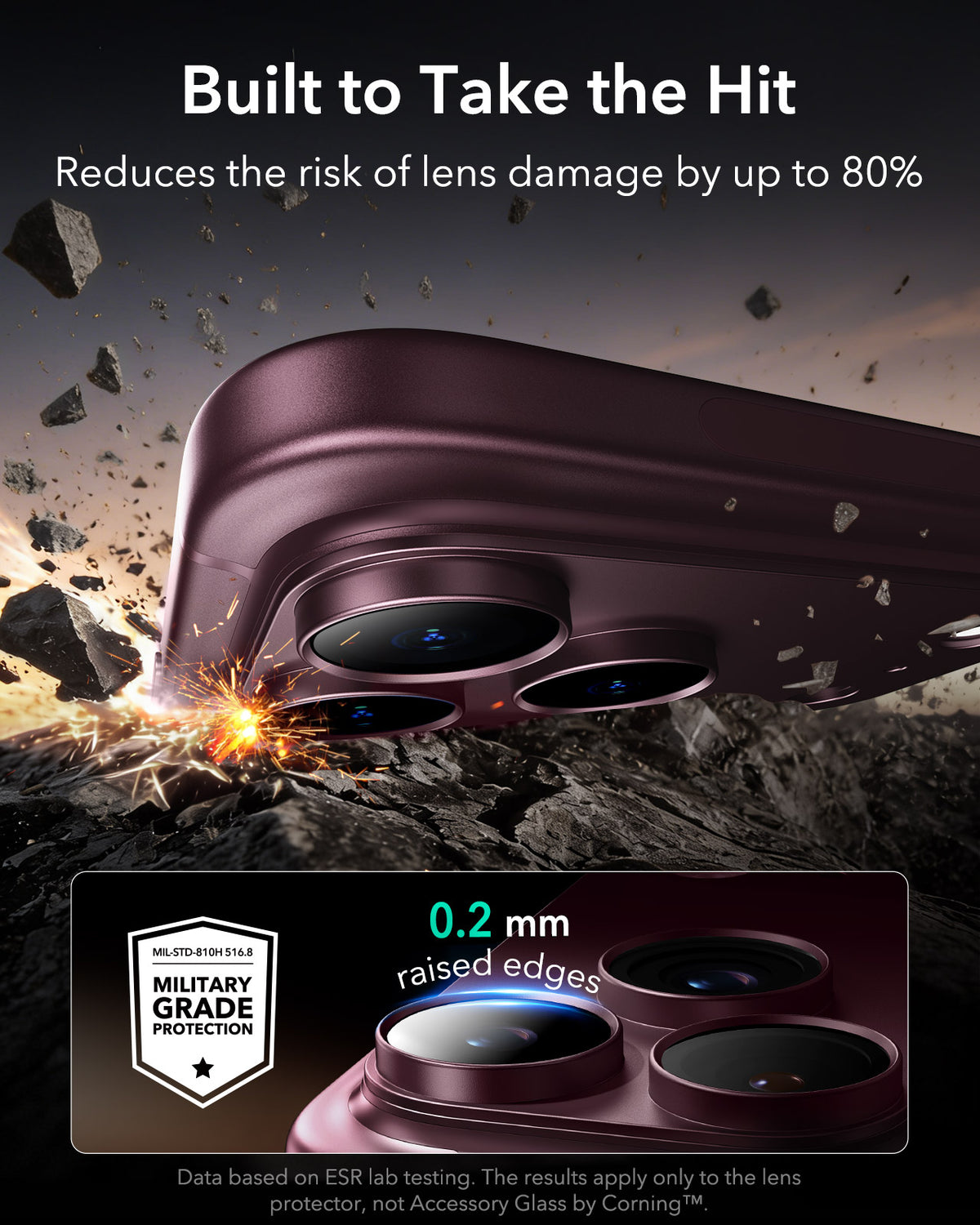 ESR Armorite® Pro Camera Lens Protector (Full Coverage), For iPhone 18 Pro / Pro Max
