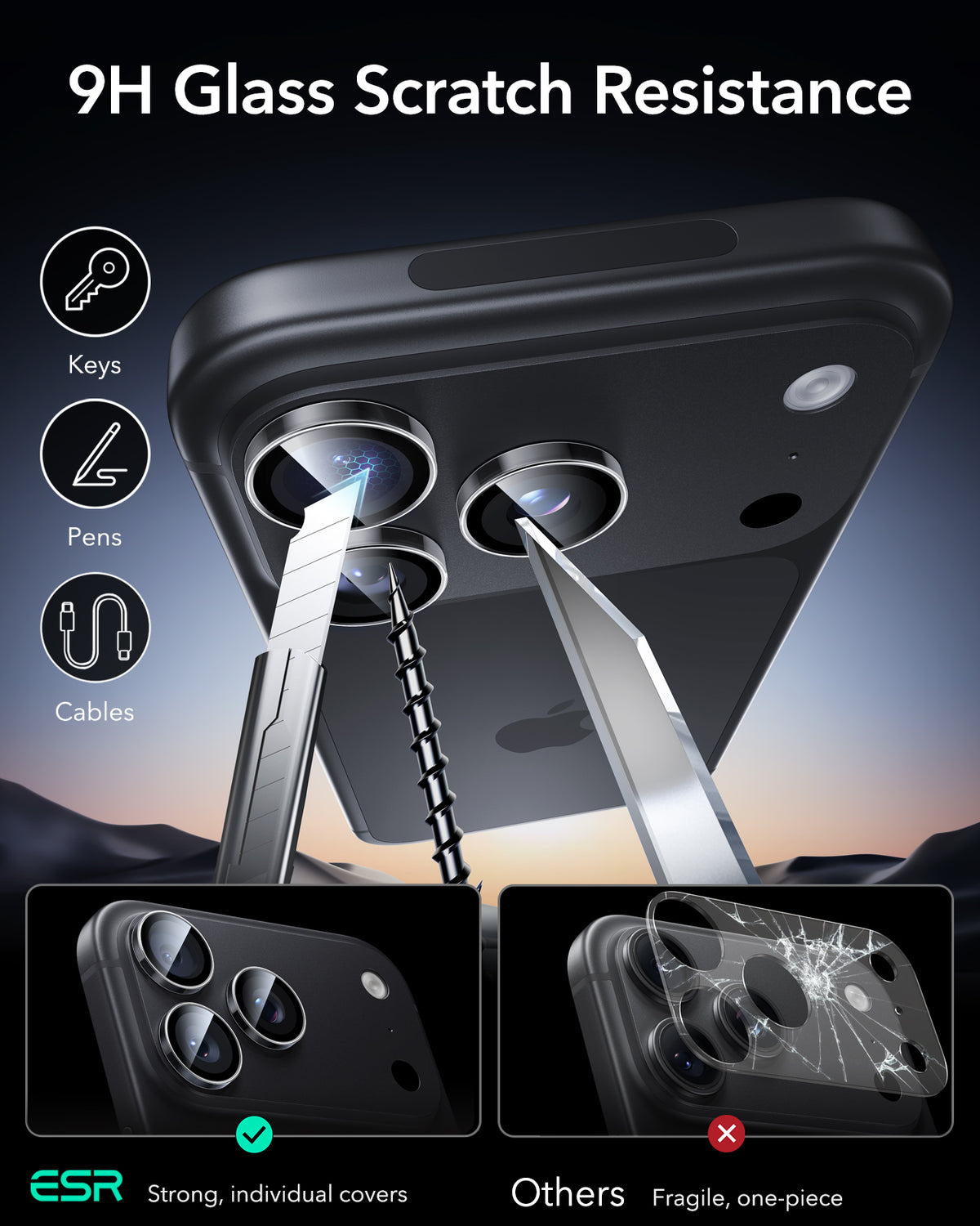ESR Armorite® Camera Lens Protector, For iPhone 18 Pro / Pro Max