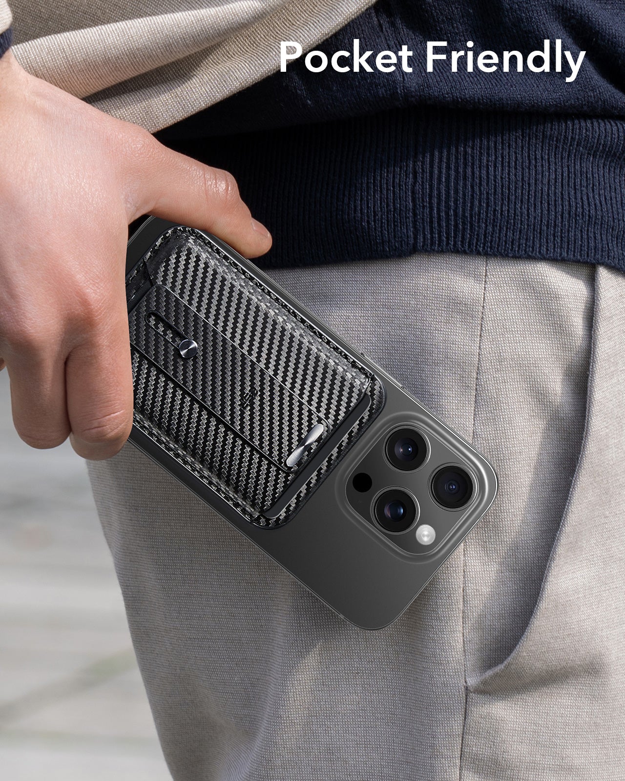 ESR HaloLock Magnetic Wallet with Finger Loop