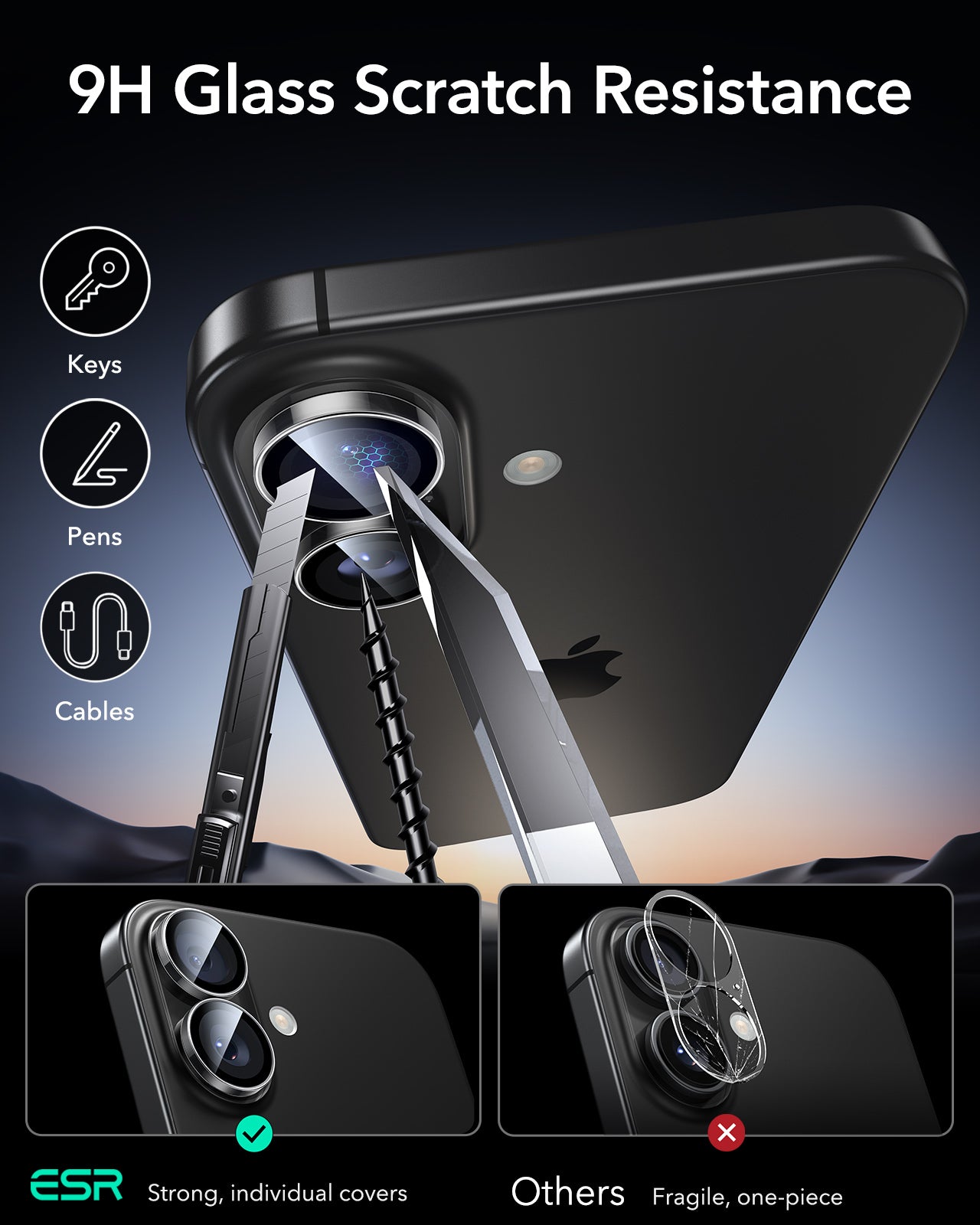 ESR Compatible with iPhone 17 Armorite Camera Lens Protectors