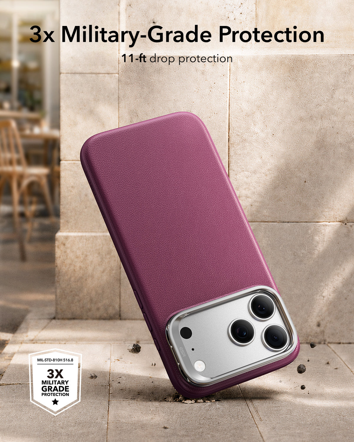 ESR Atelier Vegan Leather Magnetic Case with Camera Control and Flex Stand