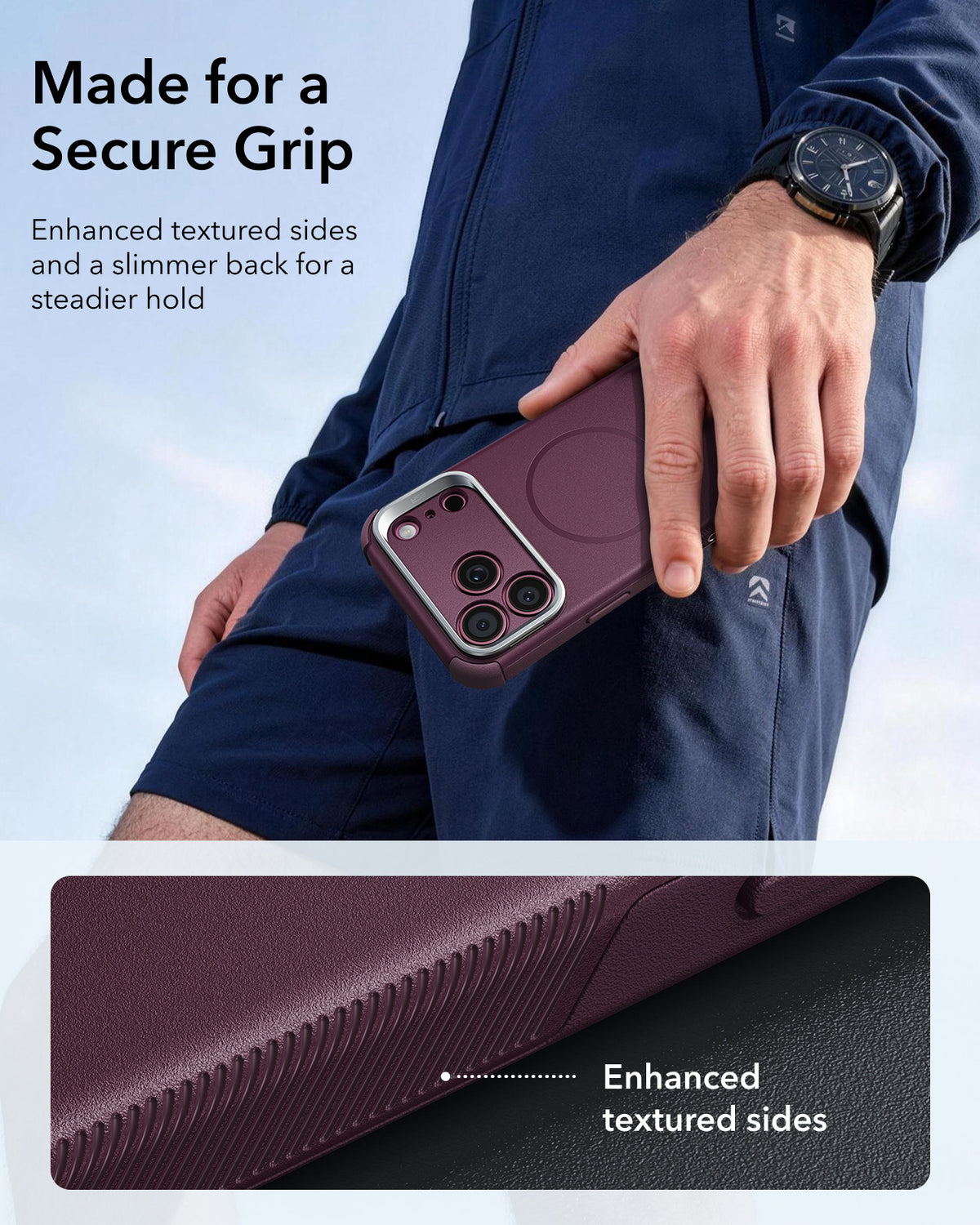 ESR iPhone 18 / 17 Pro / Pro Max Cyber Tough MagSafe Case with Stash Stand (Camera Control)