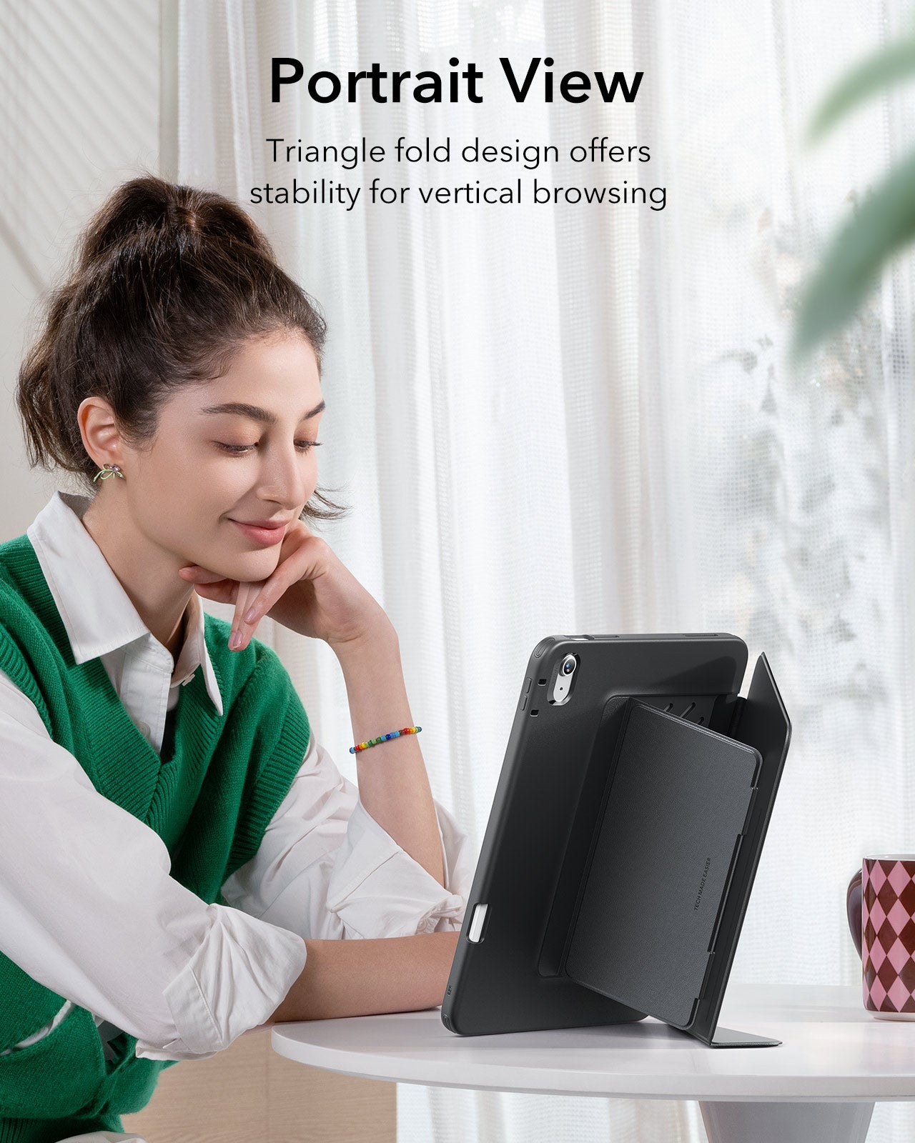 ESR iPad Air 11" (2024/2025) & iPad Air 5/4 Flip Hybrid Case with Pencil Holder