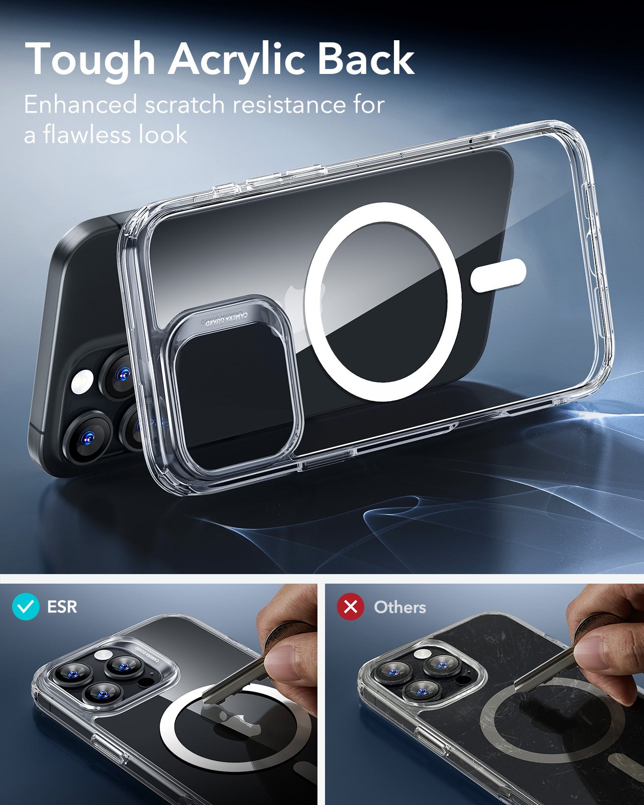 ESR iPhone 16 Pro / 16 Pro Max Classic Hybrid Case(HaloLock) with Screen Protector Set