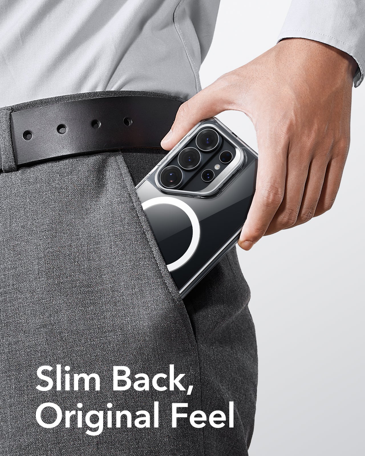 ESR Samsung Galaxy S26 Ultra Classic Hybrid Magnetic Case with Stash Stand (HaloLock)