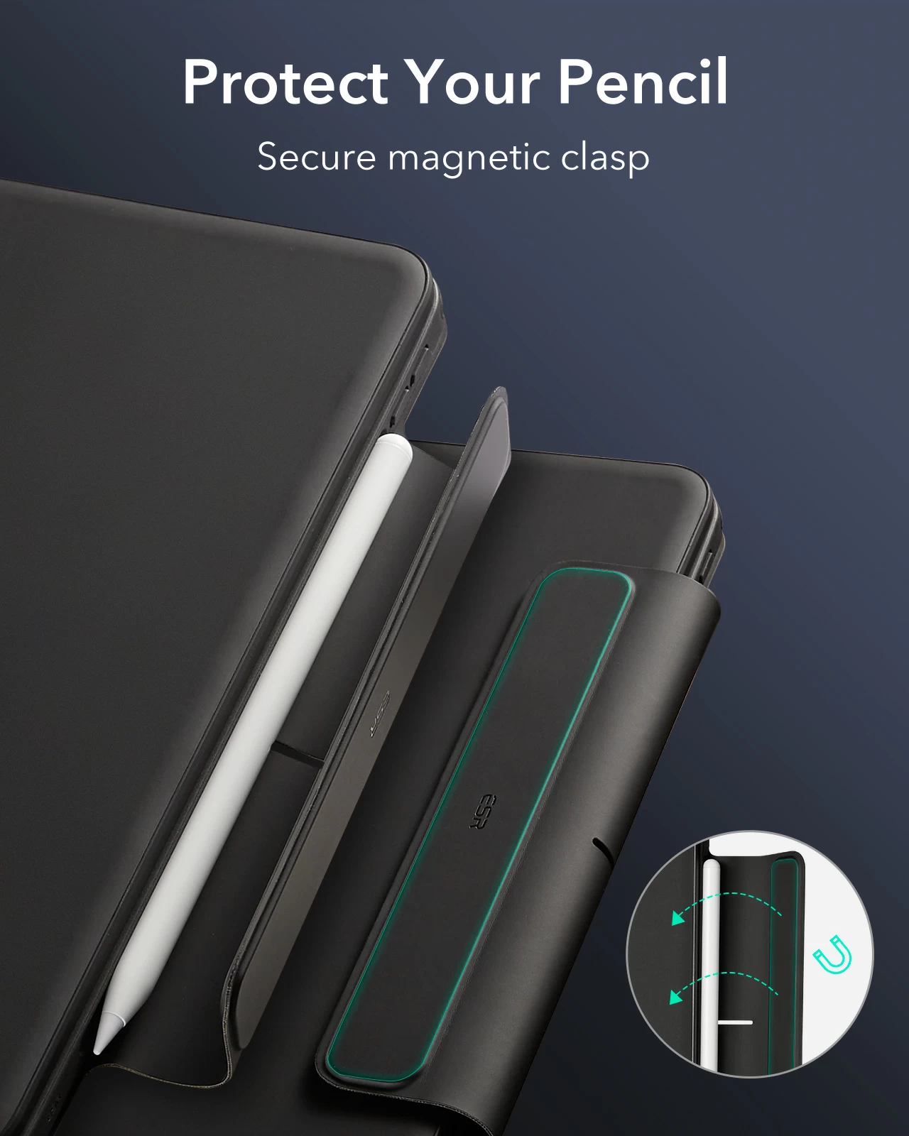 ESR iPad Air 11 (24/25), iPad Air 13 (24/25), Pro 11 (2024), Pro 13 (2024) Rebound Magnetic Keyboard Case 360