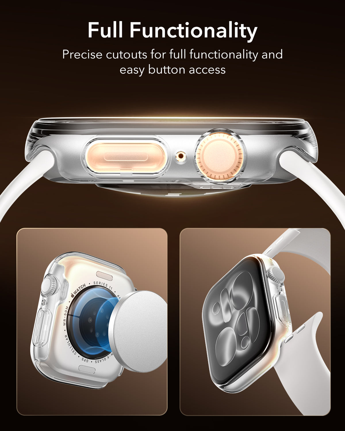 ESR Apple Watch Series 11/10 46mm/42mm Armorite Pro Case with Tempered Glass