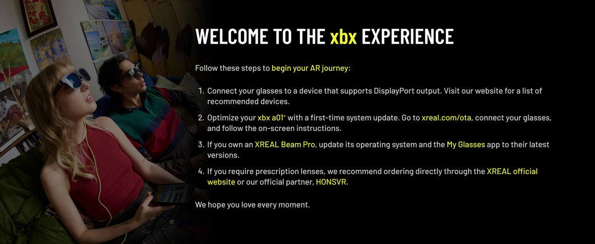 XREAL xbx a01+ | Wear Light. Play Big.