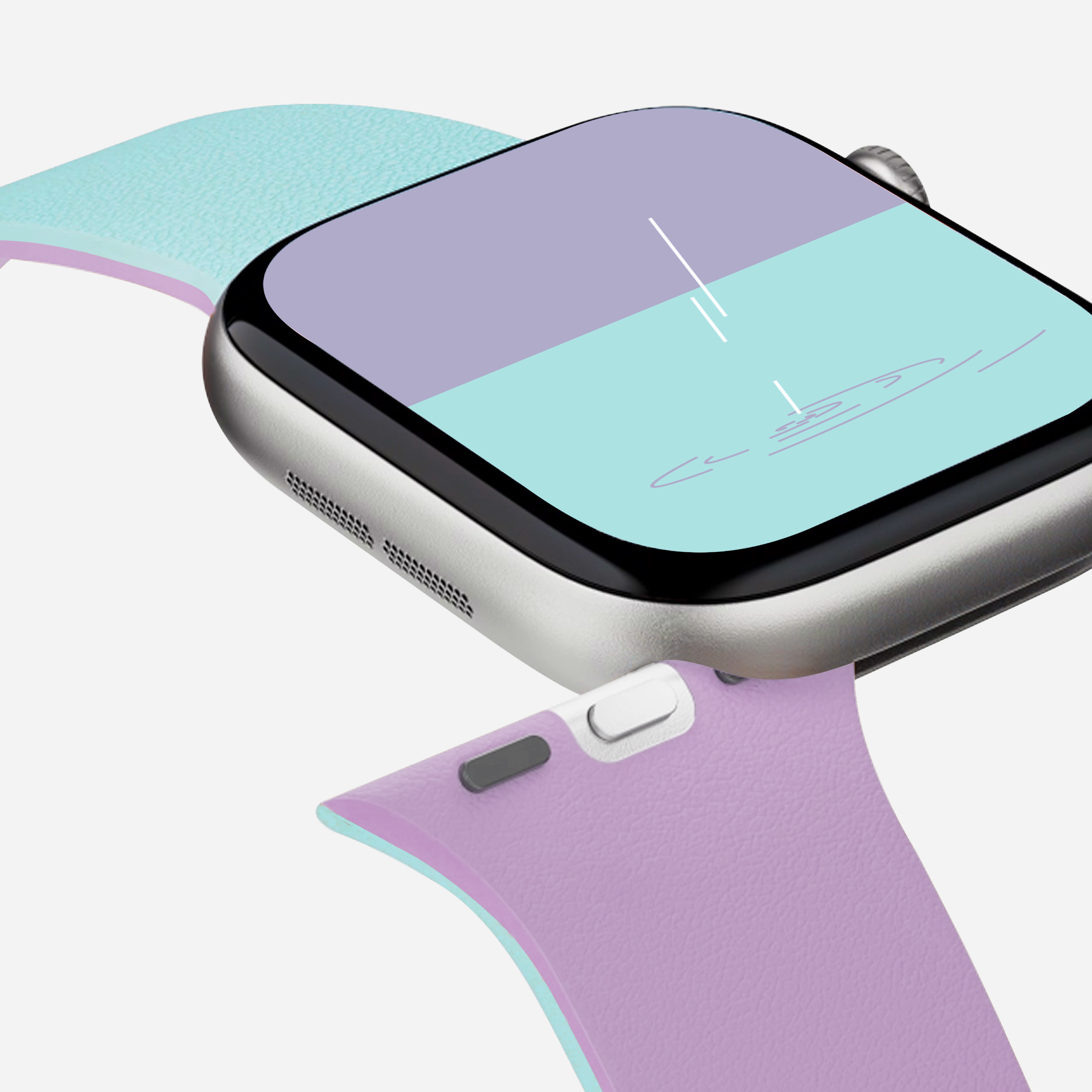 MOFT Snap Watch Band for Apple Watch 40mm/41mm/42mm & 44mm/45mm/46mm/49mm - Aqua Peony