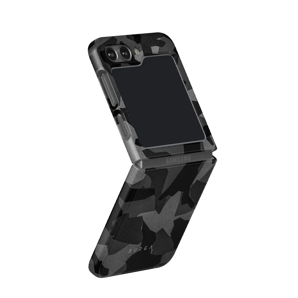 BURGA Samsung Galaxy Z Flip 5 Night Black Camouflage Snap Case