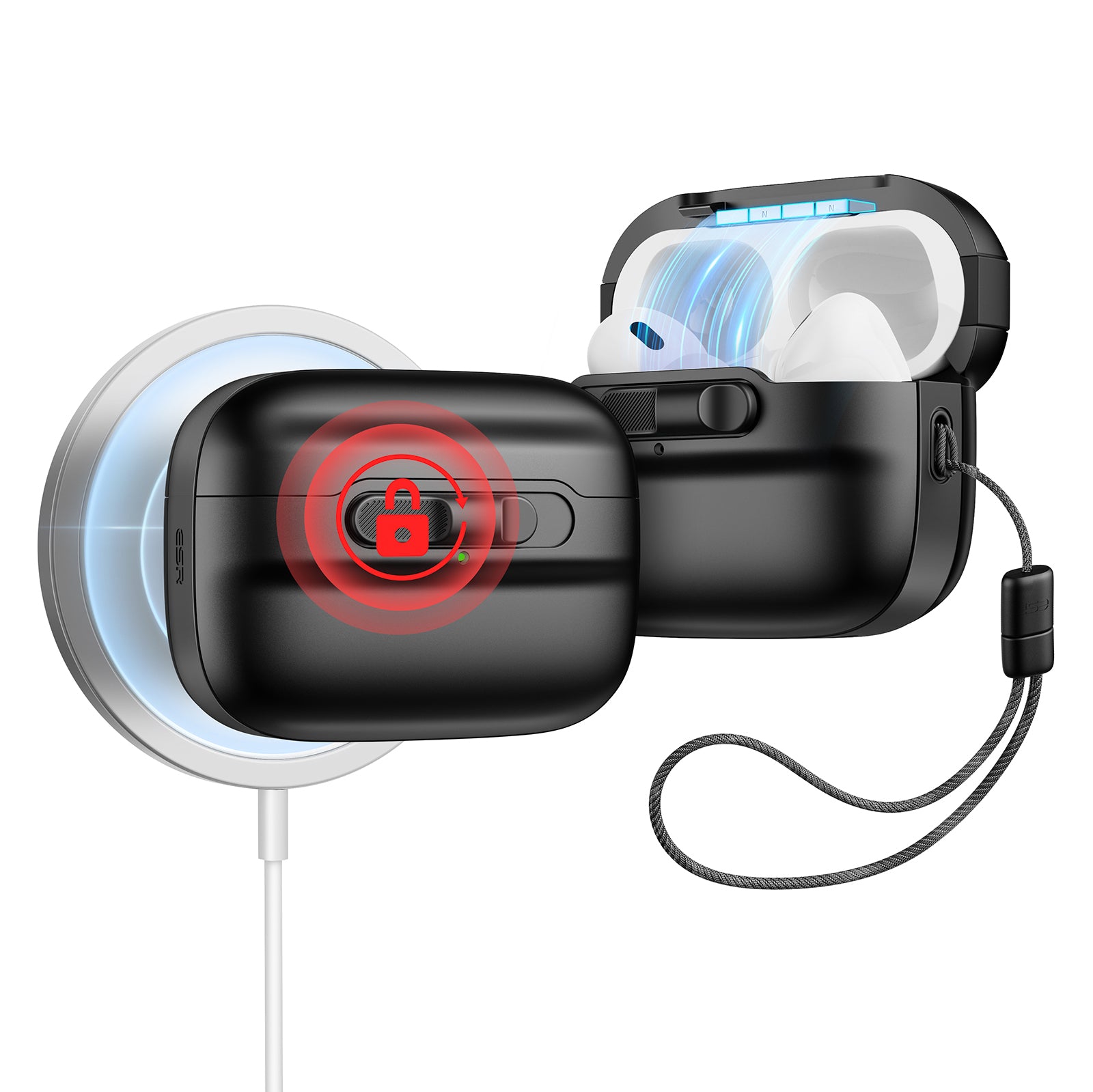 ESR Airpods Pro Pulse Magnetic Lock Case with HaloLock