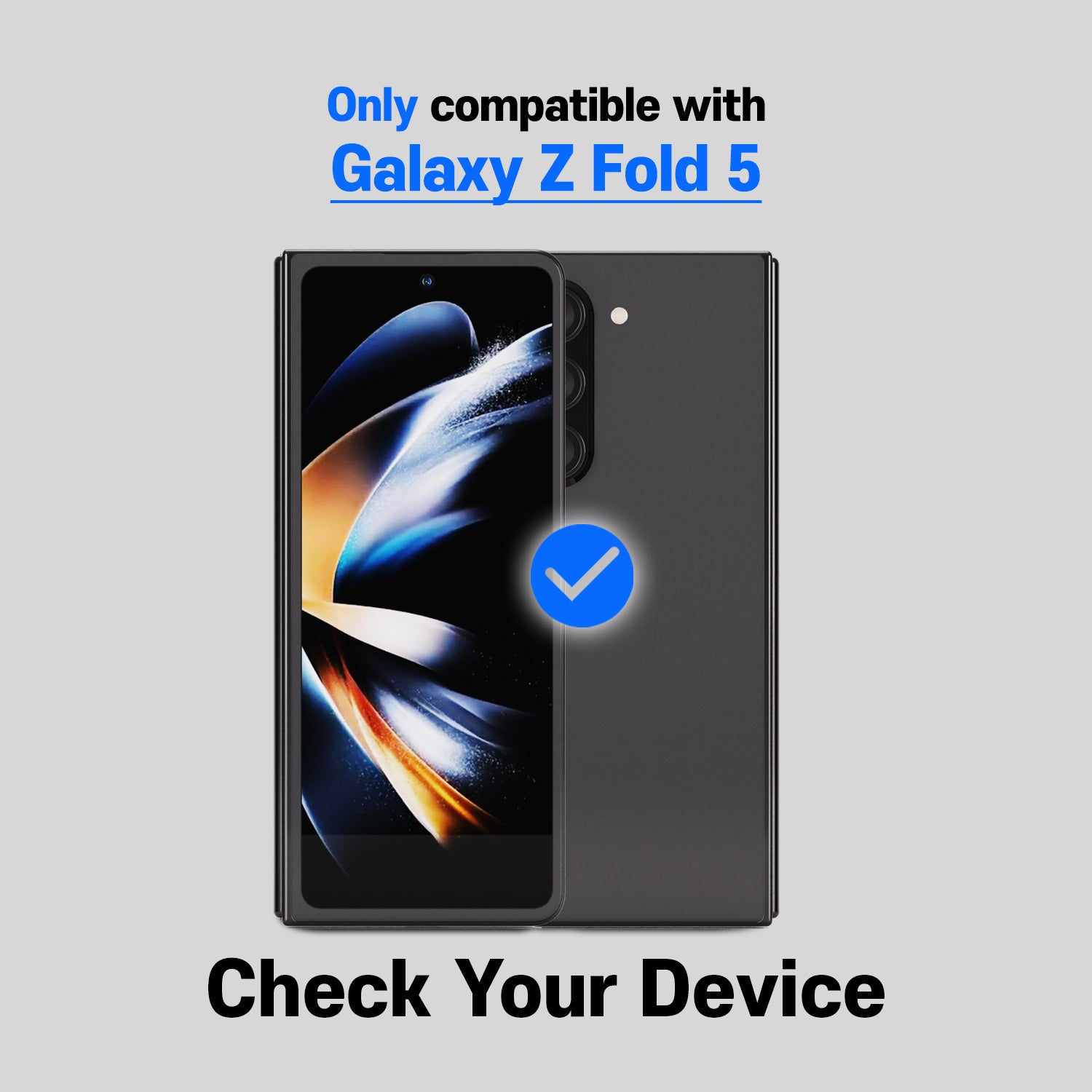 Whitestone Galaxy Z Fold 5 FRONT DISPLAY EZ PRIVACY Tempered Glass Screen Protector