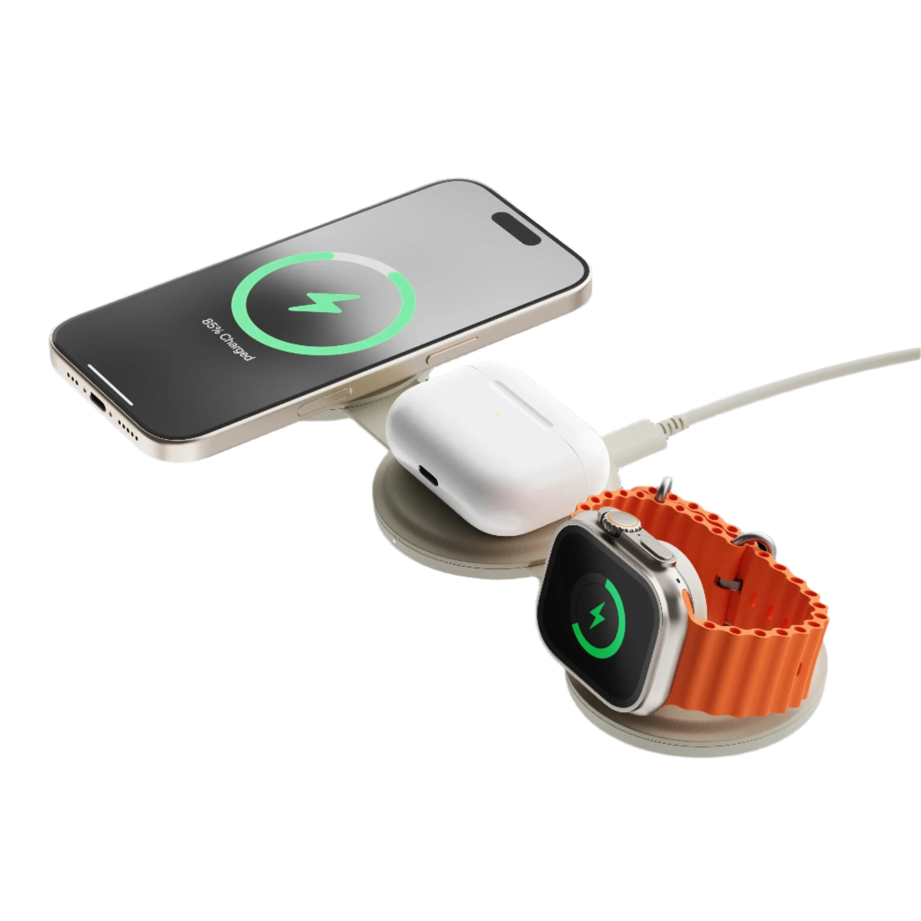 Satechi OnTheGo Qi2 3-in-1 Wireless Charger