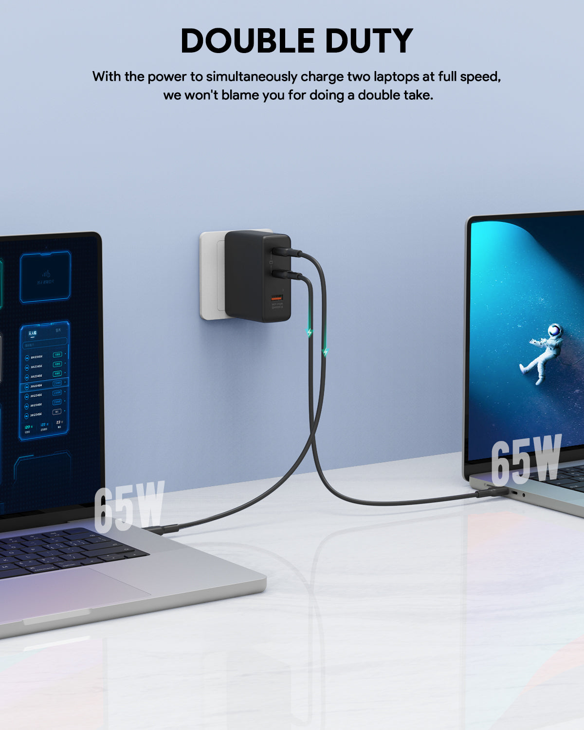 AUKEY PA-B7O 140W Power Charger with European plug + British plug