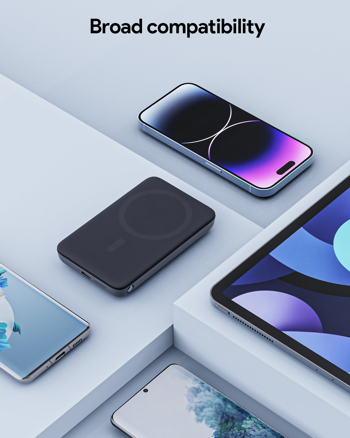 Aukey PB-MS05 MagFusion 6700mAh Qi2 Magnetic Wireless Charging Power Bank