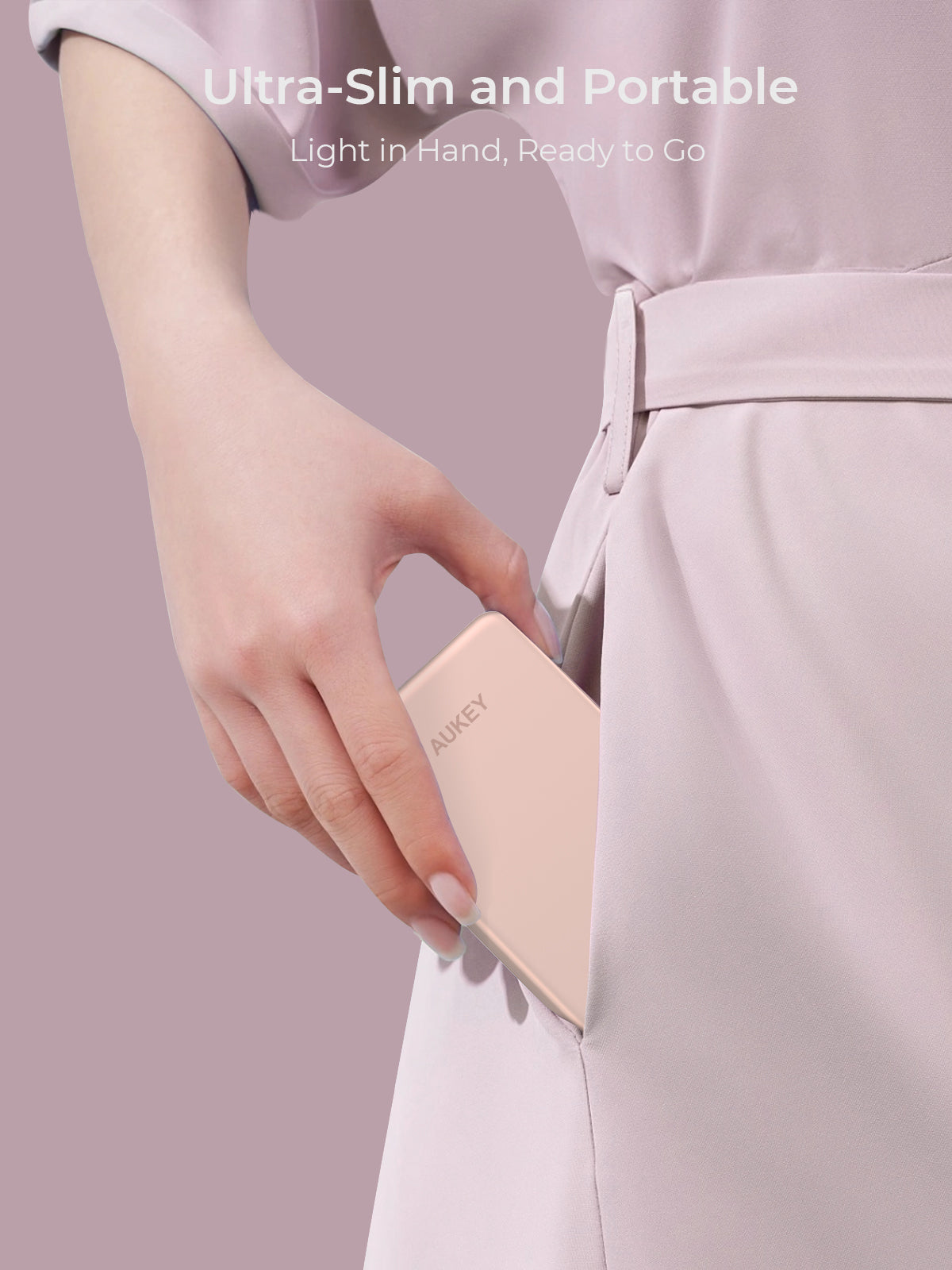 Aukey PB-MS07 MagFusion M Qi2 5000mAh Magnetic Wireless Power Bank